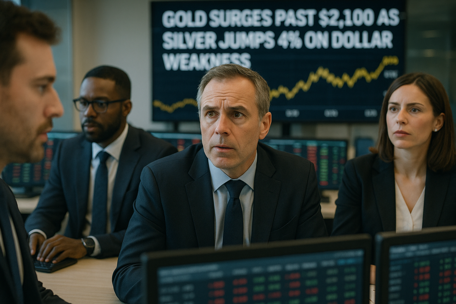 Gold Surges Past $5,100 as Silver Jumps 4% on Dollar Weakness