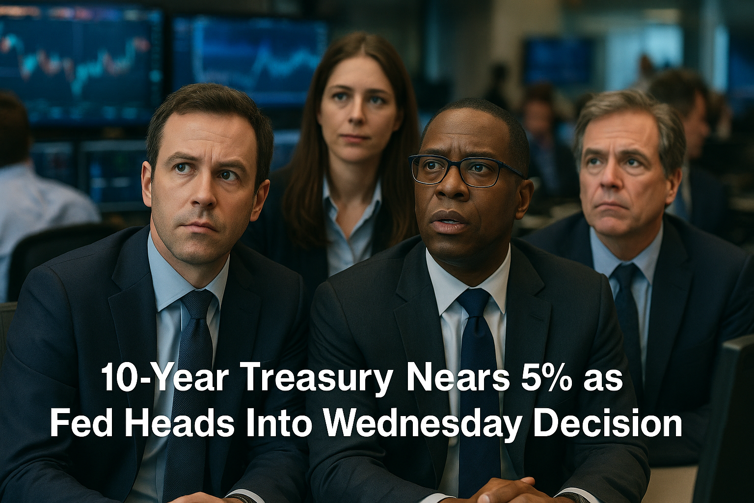 10-Year Treasury Nears 5% as Fed Heads Into Wednesday Decision